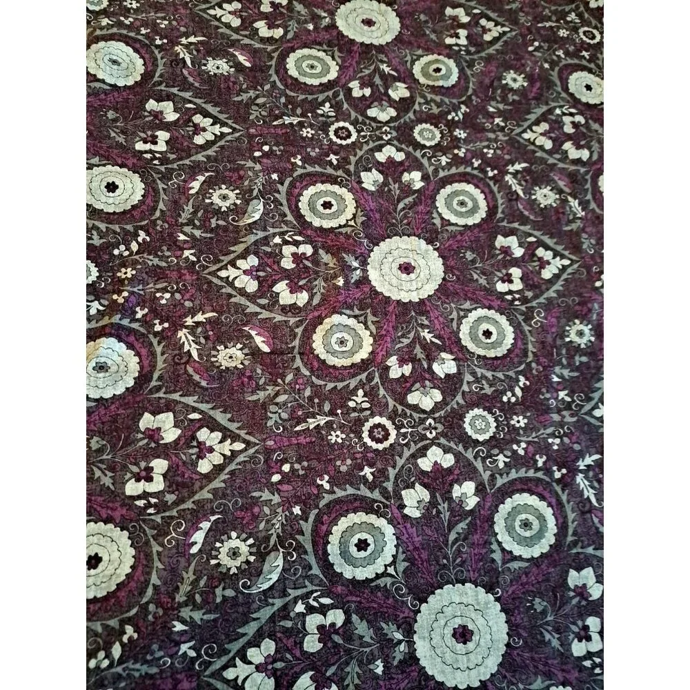 Threshold Purple Fabric Shower Curtain Floral Mandala Cotton Target Cottage